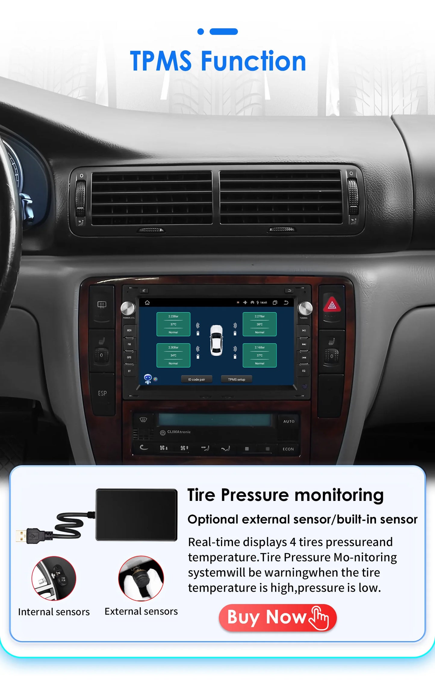 7 Inch Wireless Carplay Android Auto Android 14 Radio Car Multimedia for VW Golf 4 Passat POLO Transport T5 Multivan Seat Jetta