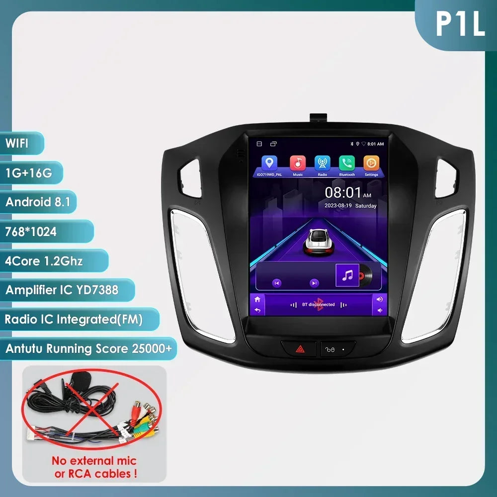 Android 13 Radio Car Multimedia 2Din Wireless Carplay Android Auto for Ford Focus 3 Mk 3 2011-2019 Support OBD DAB RDS BT GPS 4G