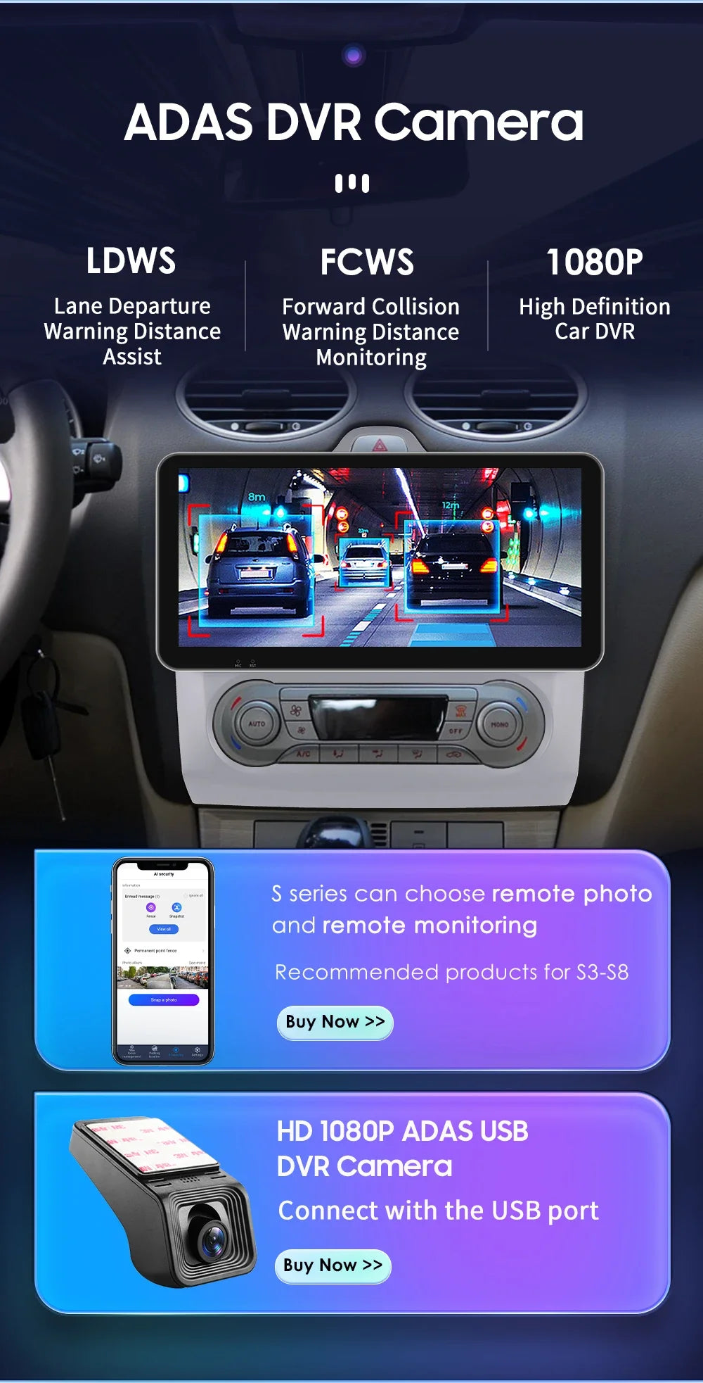10.33" 2 Din Car Radio for Ford Focus Mk2 Carplay Android 13 Multimedia Video Player GPS Navigation Bluetooth Touch Screen RDS