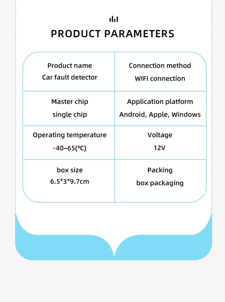 OBD2 WIFI ELM327 V1.5 Scanner Car Code Reader Diagnostic Tool for iPhone IOS /Android Automotive Fault Detector