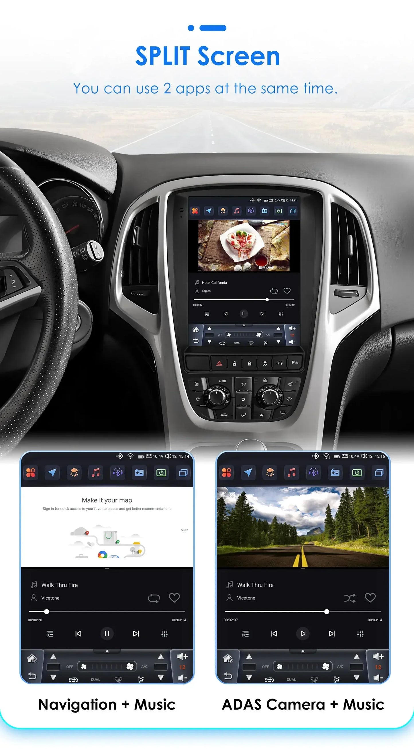 Android 14 Wireless Carplay GPS Navi Stereo for Opel Astra J Buick Verano 2009-2015 9.7" Car Radio Multimedia Player 4G BT 2 Din