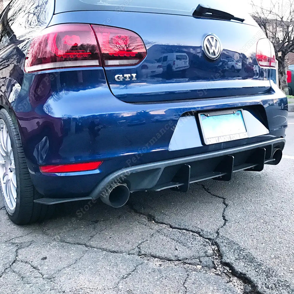 for Volkswagen VW Golf MK VI GTI 6 GTI Golf MK6 GTI Car Rear Bumper Diffuser Flag Spoiler Splitter Accessories Trim 2.0 GTI 5K1