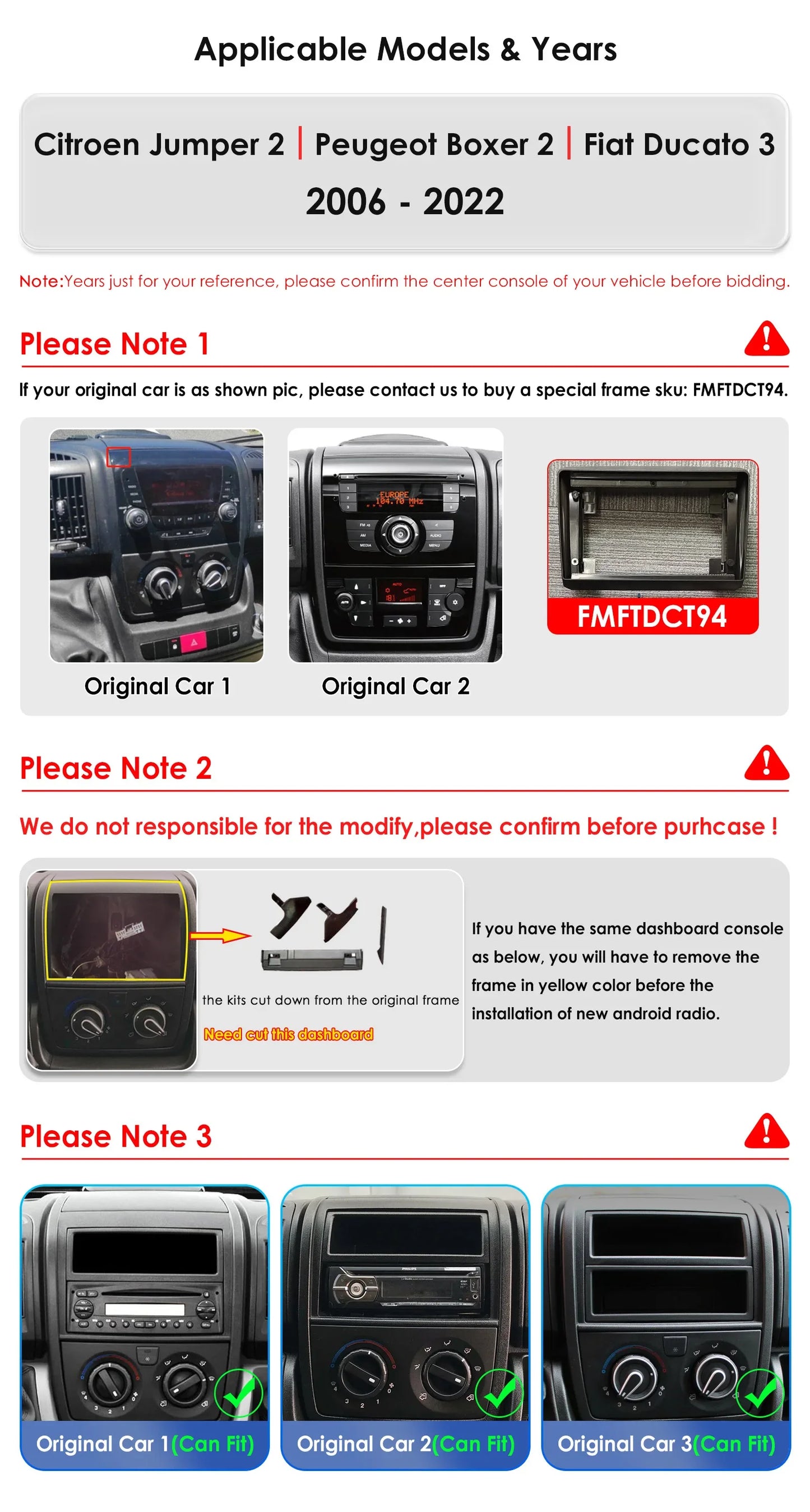 10.33" Car Intelligent System Android for Fiat Ducato 3 Citroen Jumper Peugeot Boxer 2 2006-2022 Radio Multimedia GPS Carplay 4G