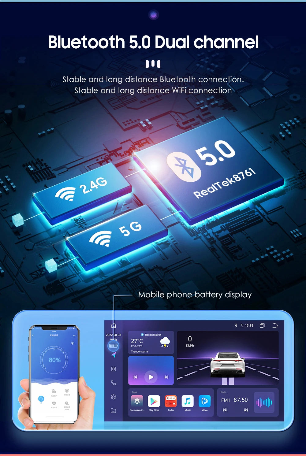 8'' 2Din Car Radio Android 13 for Volkswagen Golf 5 6 Polo Passat B6 B7 CC Skoda Jetta Universal Muiltmedia Carplay 4G Wifi GPS