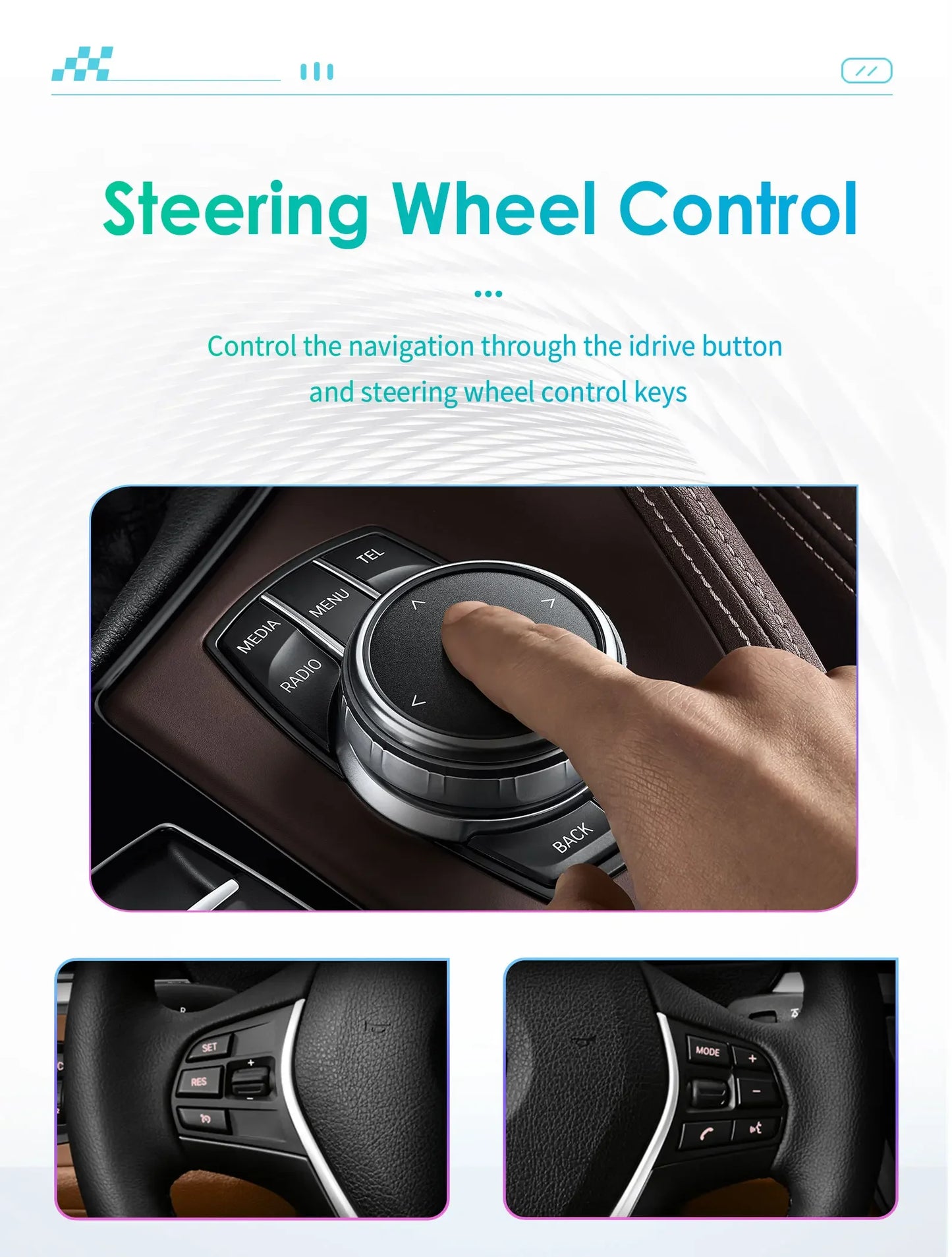 Android 13 Automotive Multimedia 2Din Wireless Carplay Android Auto for BMW X1 F48 (2016-2017)NBT Support AI Pro RDS BT WIFI GPS