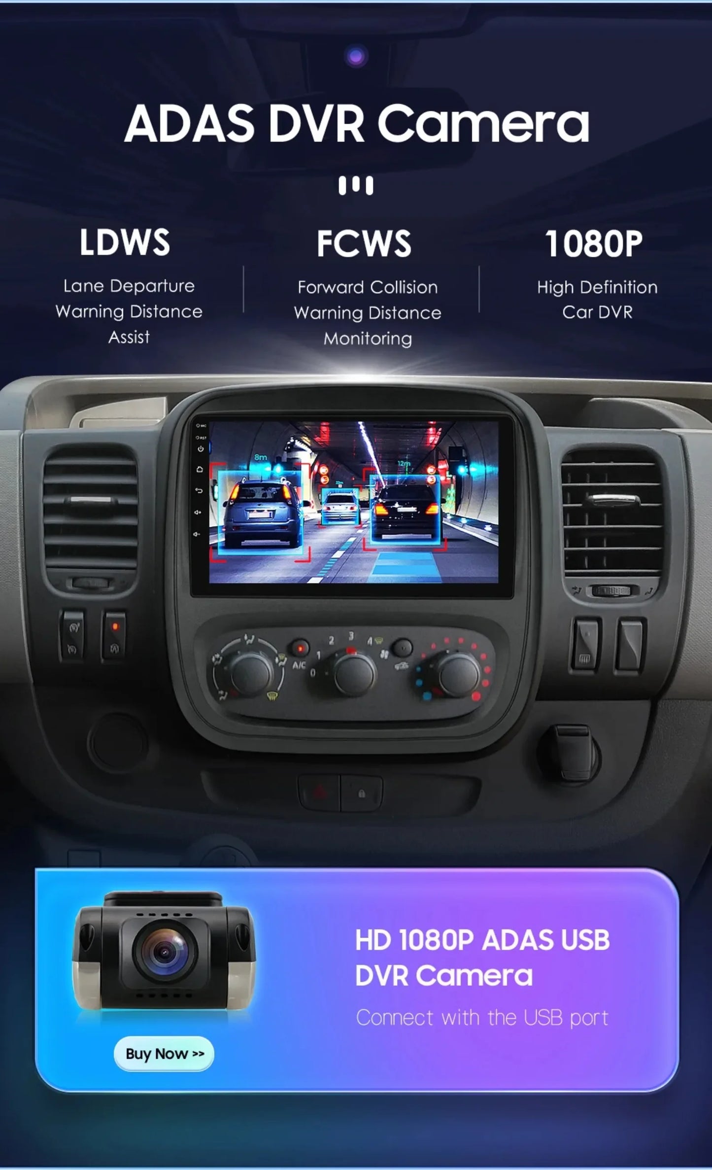 9" Wireless Carplay Android Auto Car Radio for Renault Trafic 3 Opel Vivaro B Multimedia Player GPS Navigation Stereo RDS DSP 4G