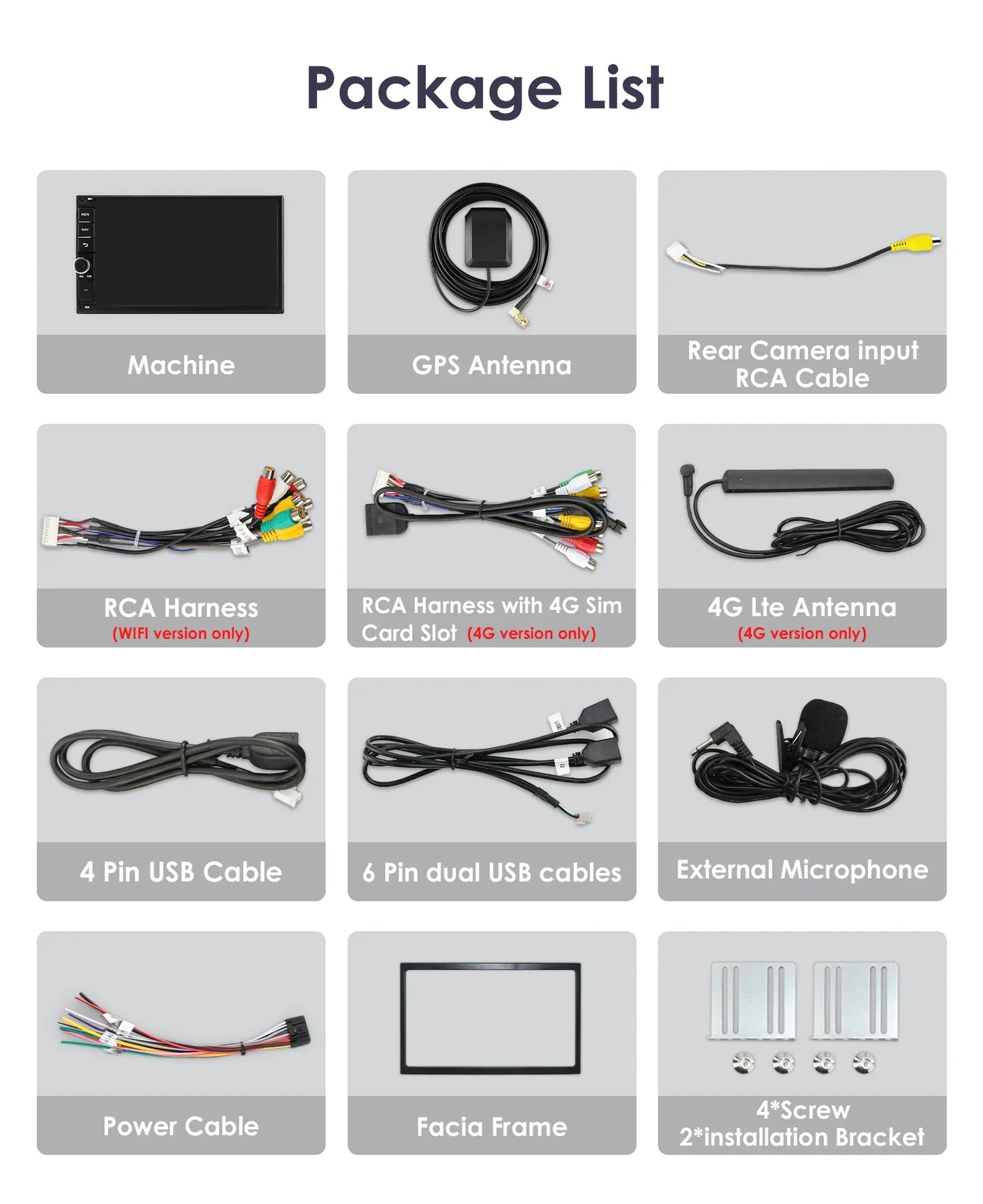 OSSURET Universal Android 14 4G 64G 7'' 2 Din Car Multimedia Player with BT GPS DSP for Toyota Verso Nissan Qashqai Hyundai I 10