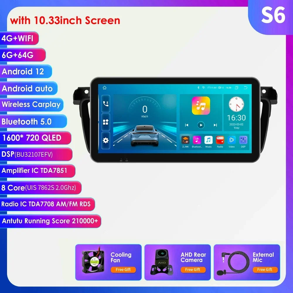 8G+128G for Peugeot 508 508SW 2011 - 2018 10.33'' Andorid 13 Auto Radio 2 Din Car Multimedia Player Carplay Screen GPS BT No DVD