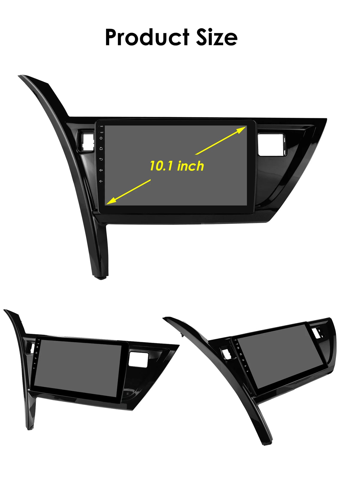 10.1" Android 14 Radio Car Multimedia 2 Din Wireless Carplay Android Auto for Toyota Corolla Auris 2013-2016 (Left Hand Driving)