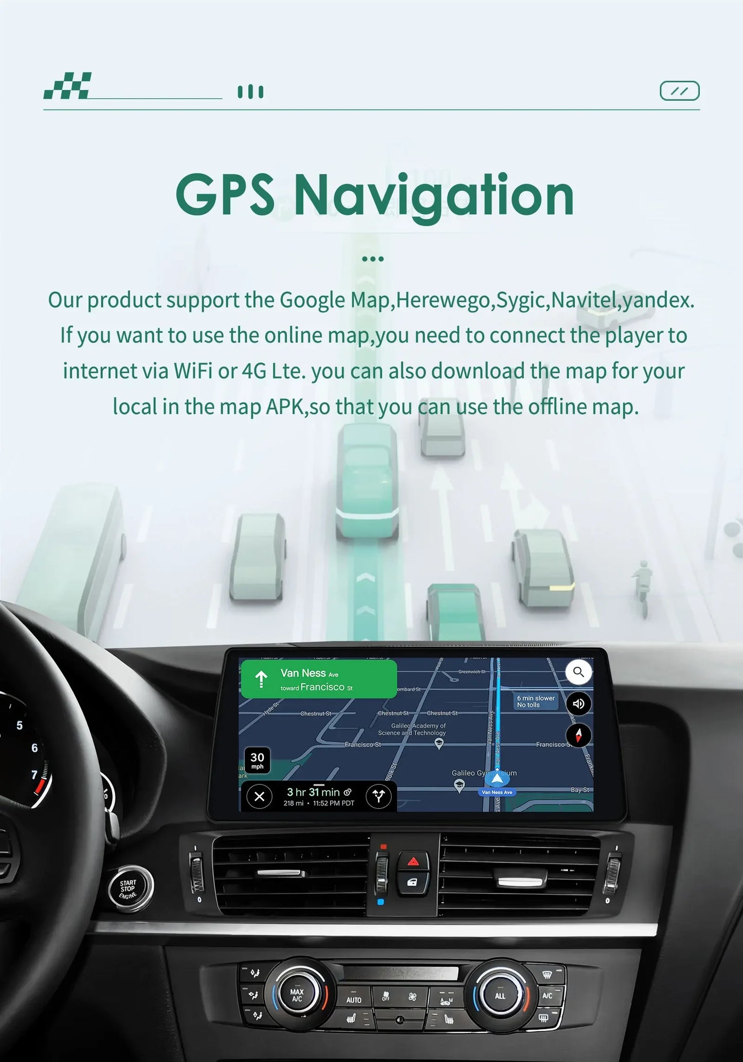 10.25" Wireless Carplay Android Car Radio Multimedia Player for BMW X3 F25 2011-2016 X4 F26 CIC NBT 2din GPS DSP BT Navi 4G QLED