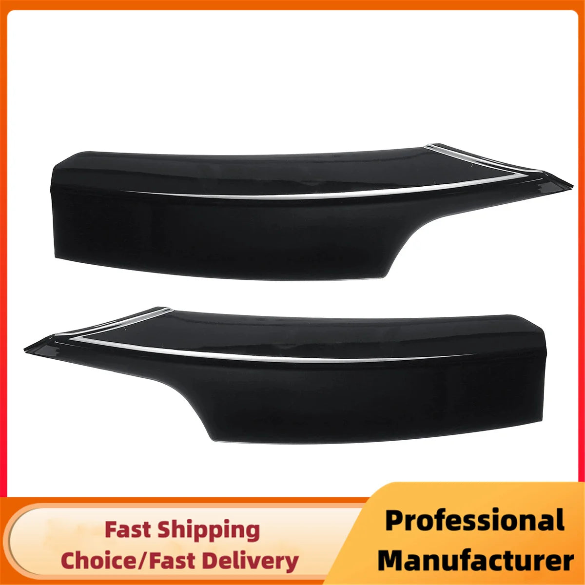 1 Pair Car Front Bumper Lip Splitter Canards Spoiler For BMW F30 F31 M Sport 2012-2019 Fog Lamp Eyebrow Frame Cover Grille