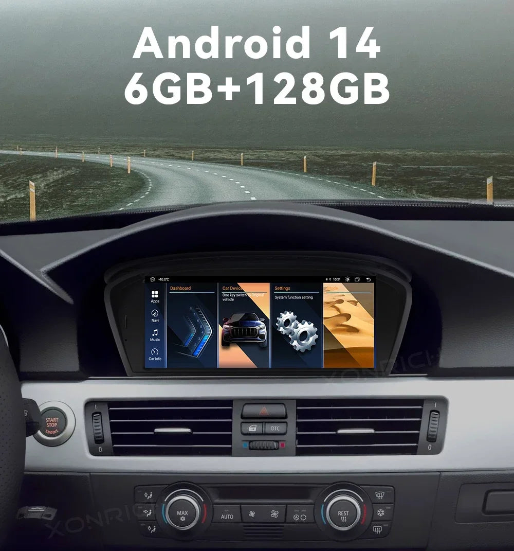 XONRICH 6GB 128GB Android 14 Car Radio For BMW 5Series E60 E61 E63 E64 E90 E91 E92 E93 CCC CIC Multimedia CarPlay GPS Navigation