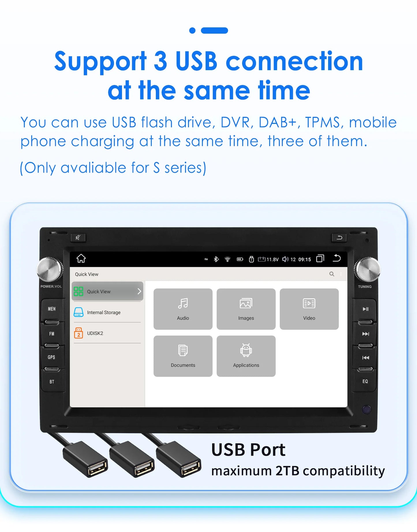 7 Inch Wireless Carplay Android Auto Android 14 Radio Car Multimedia for VW Golf 4 Passat POLO Transport T5 Multivan Seat Jetta