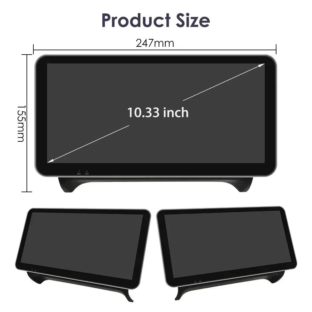 10.33" Wireless Carplay Android 13 Auto 8G+128G Car Radio Multimedia Player for AUDI TT MK2 8J 2006 2007-2014 GPS Navigation RDS