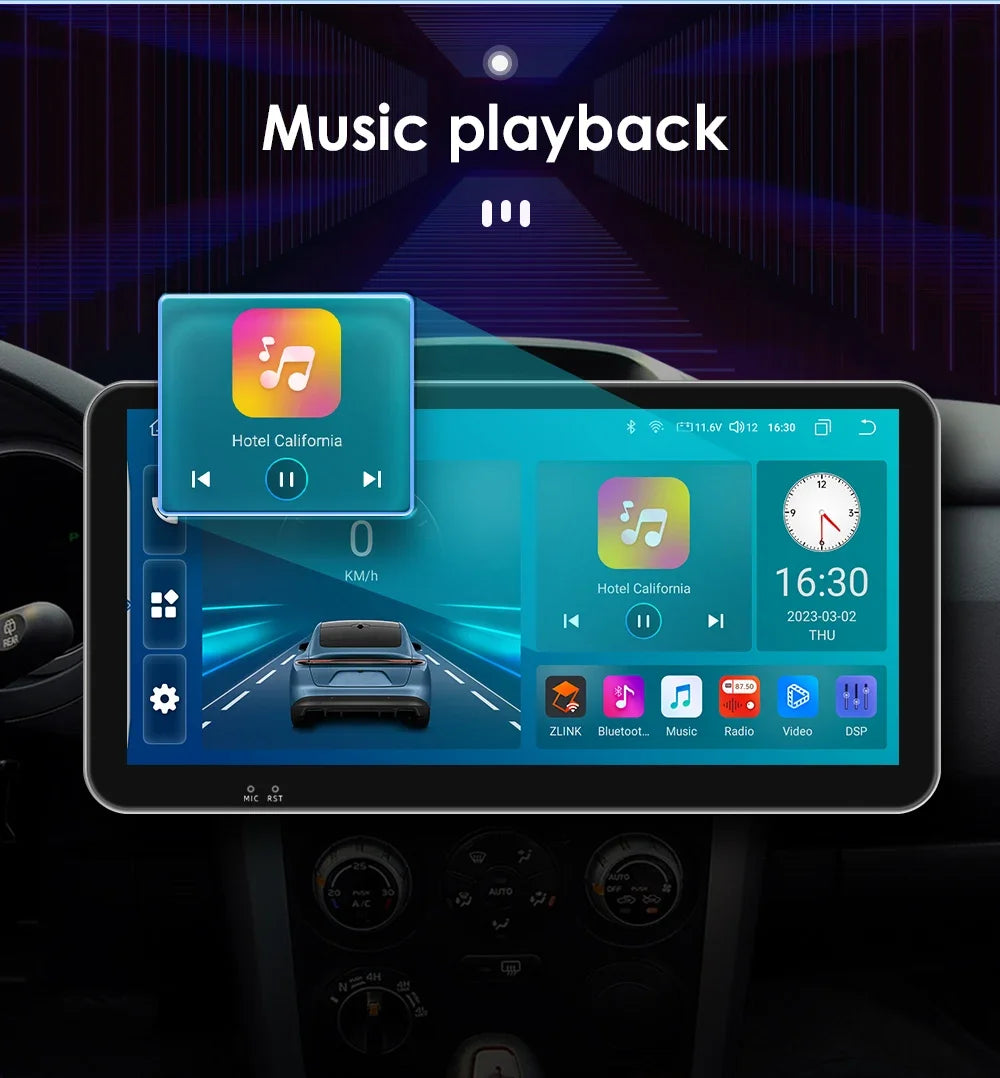 10.33" 2 Din Car Radio for Ford Focus Mk2 Carplay Android 13 Multimedia Video Player GPS Navigation Bluetooth Touch Screen RDS