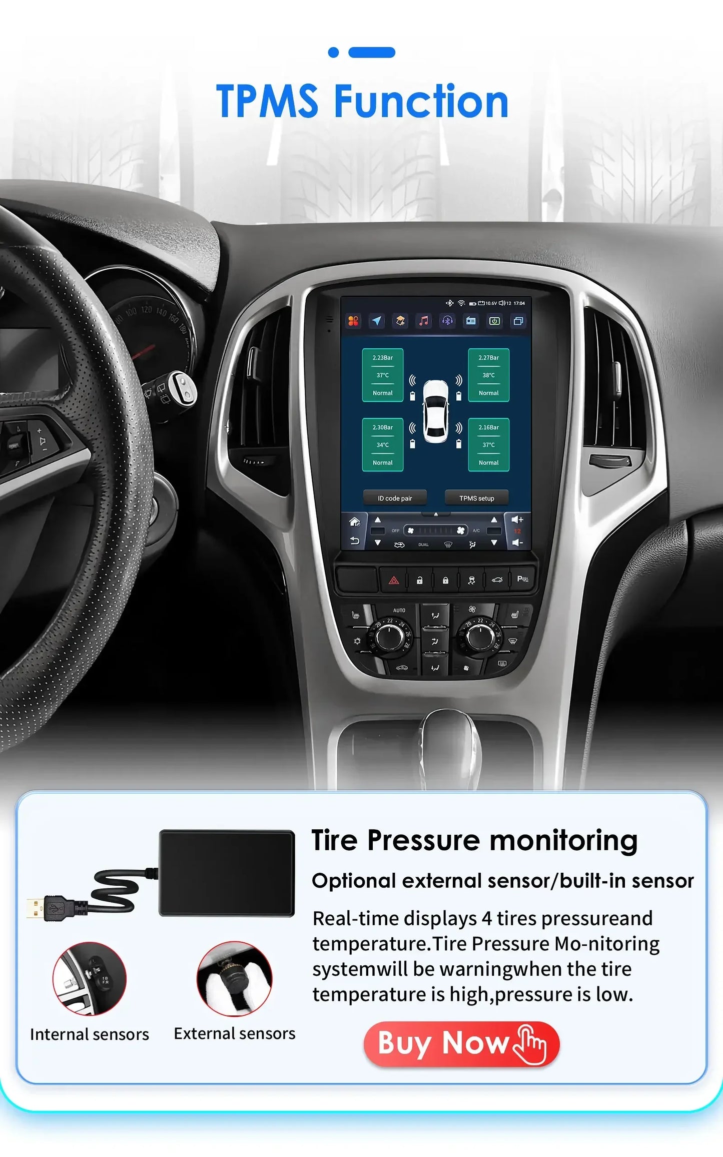 Android 14 Wireless Carplay GPS Navi Stereo for Opel Astra J Buick Verano 2009-2015 9.7" Car Radio Multimedia Player 4G BT 2 Din