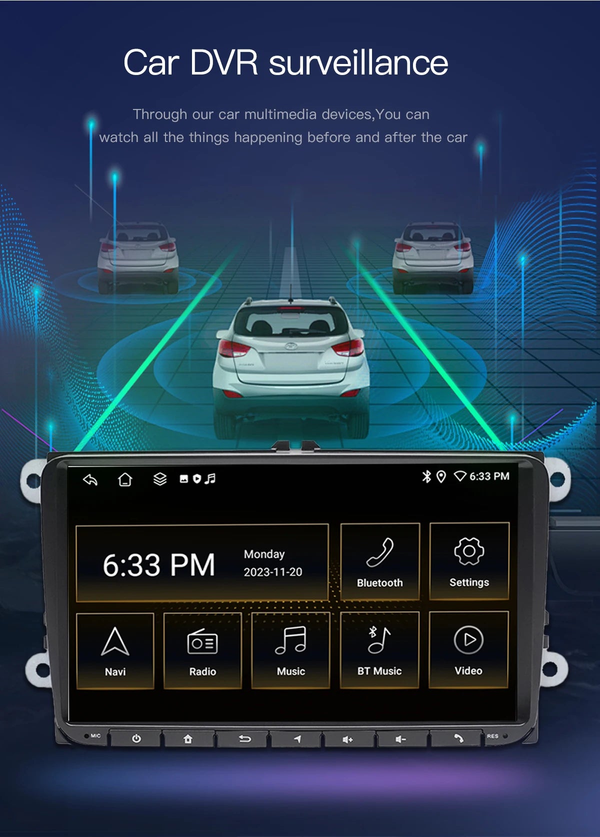Android 14 For VW Passat B6 B7 CC T5 Amarok Volksagen Skoda Octavia2 Tiguan Seat Leon 2 Golf 56 Radio Multimedia Screen Carplay