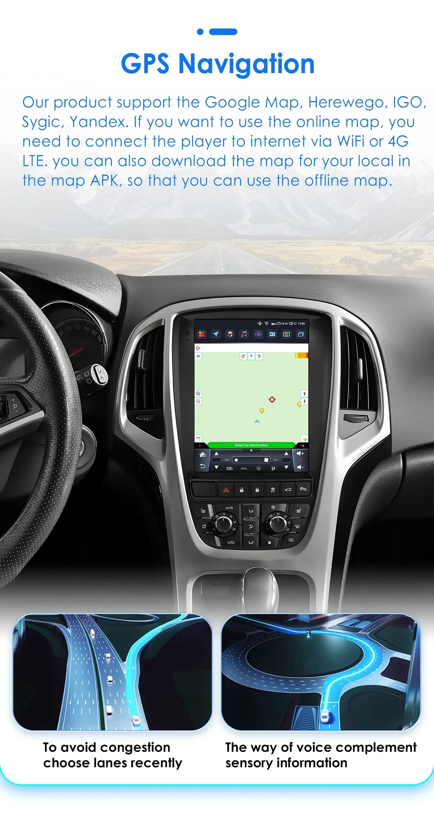 Android 14 Wireless Carplay GPS Navi Stereo for Opel Astra J Buick Verano 2009-2015 9.7" Car Radio Multimedia Player 4G BT 2 Din