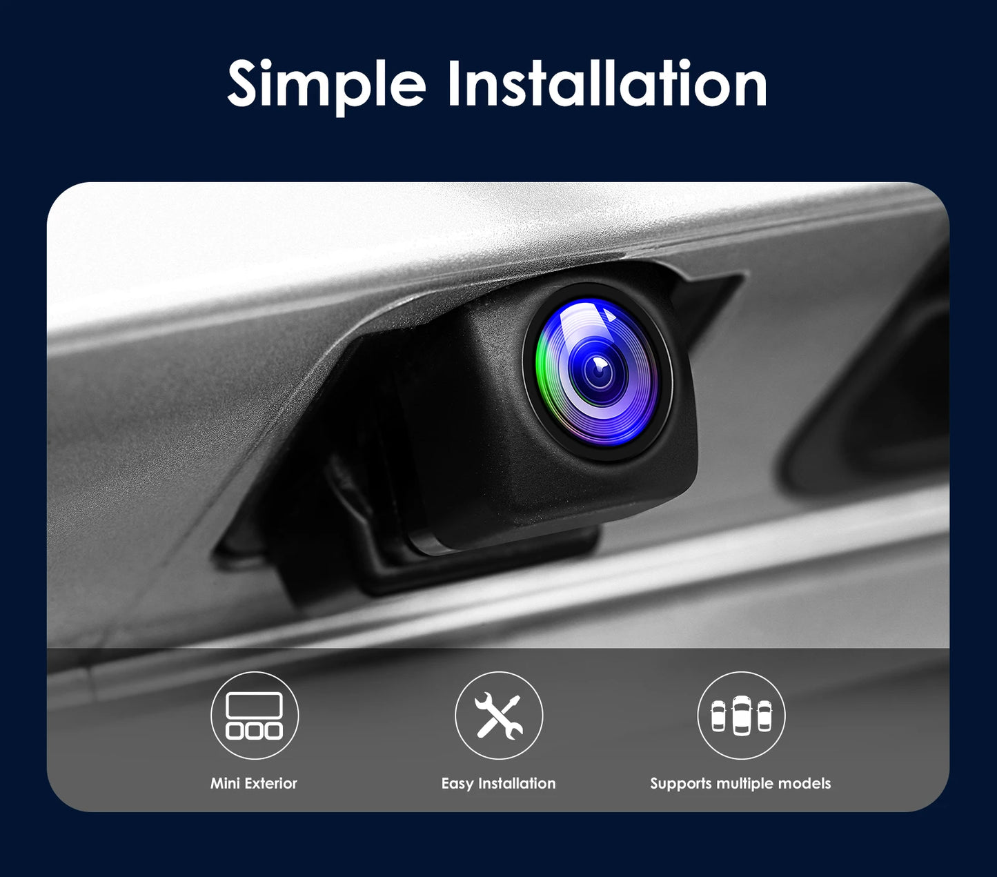 Hizpo 720P 1080P AHD Rear View Camera 140 ° 150 ° 170 ° Wide Angle Waterproof Night Vision Universal Reverse Parking Assistance