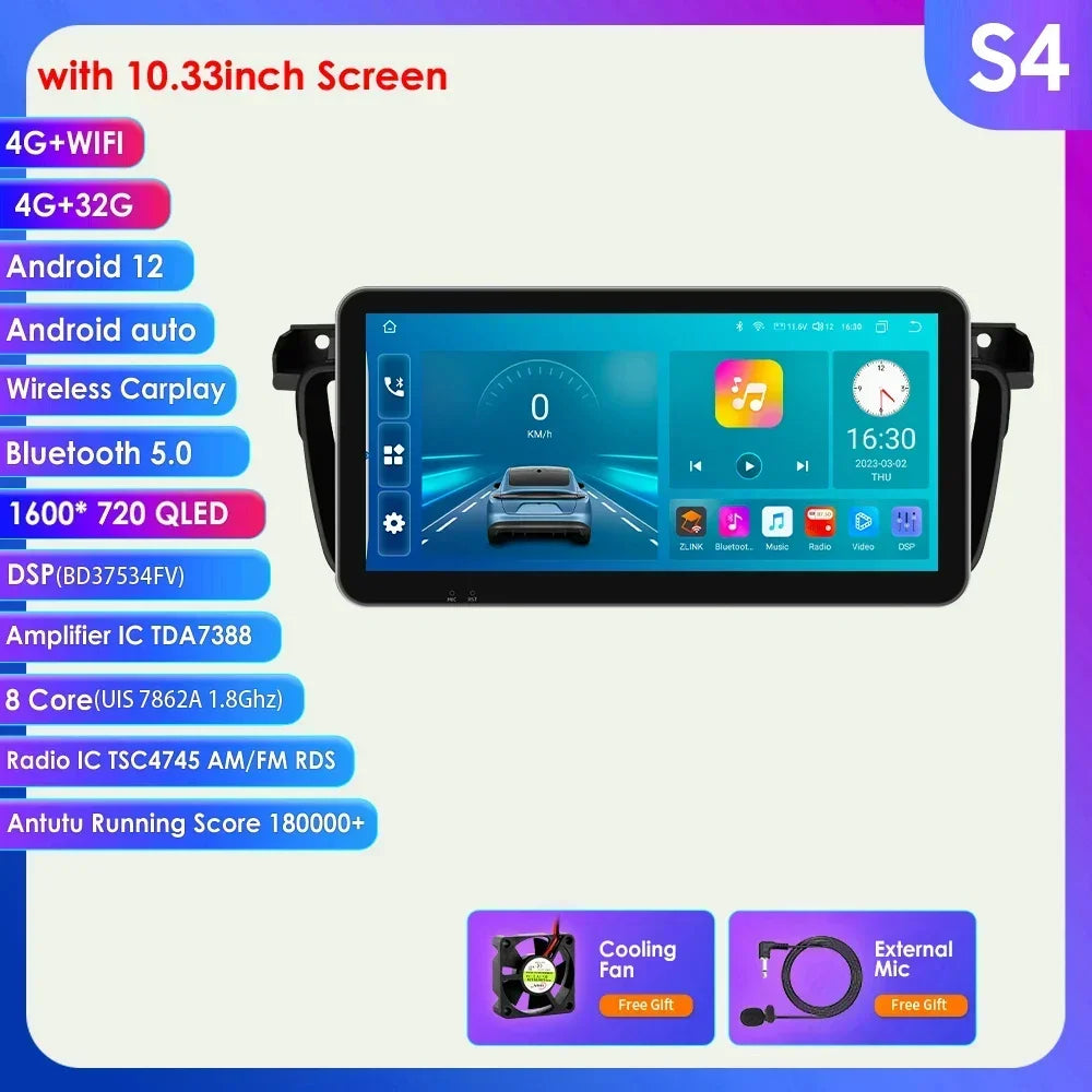 8G+128G for Peugeot 508 508SW 2011 - 2018 10.33'' Andorid 13 Auto Radio 2 Din Car Multimedia Player Carplay Screen GPS BT No DVD