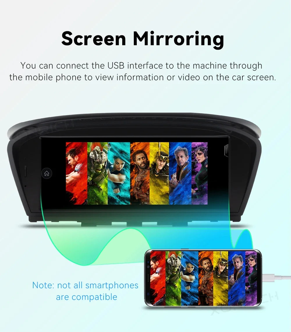 XONRICH 6GB 128GB Android 14 Car Radio For BMW 5Series E60 E61 E63 E64 E90 E91 E92 E93 CCC CIC Multimedia CarPlay GPS Navigation