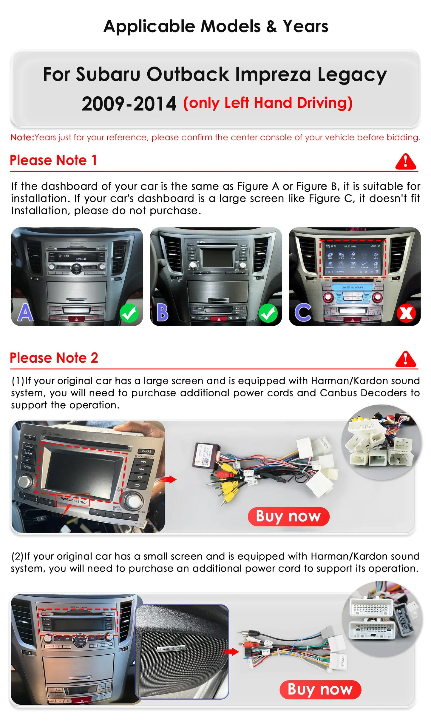 9.7" Android 13 Wireless Carplay  for Subaru Outback Impreza Legacy 2009-2014 GPS Stereo Car Radio Multimedia Player 4G BT 2 Din
