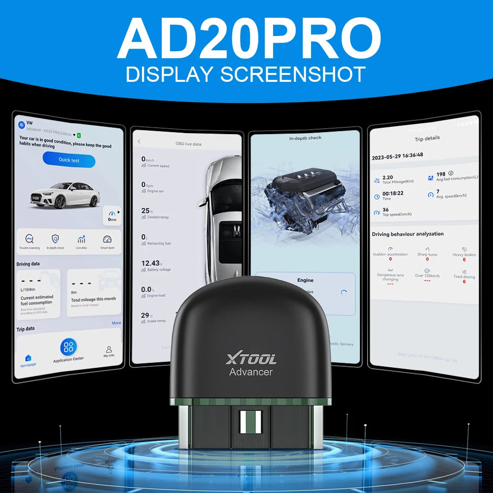 XTOOL AD20Pro Obd2 Scanner Car All System Scan Obd 2 System Diagnostic Tool OBD2 Bluetooth Scanner Code PK ELM327