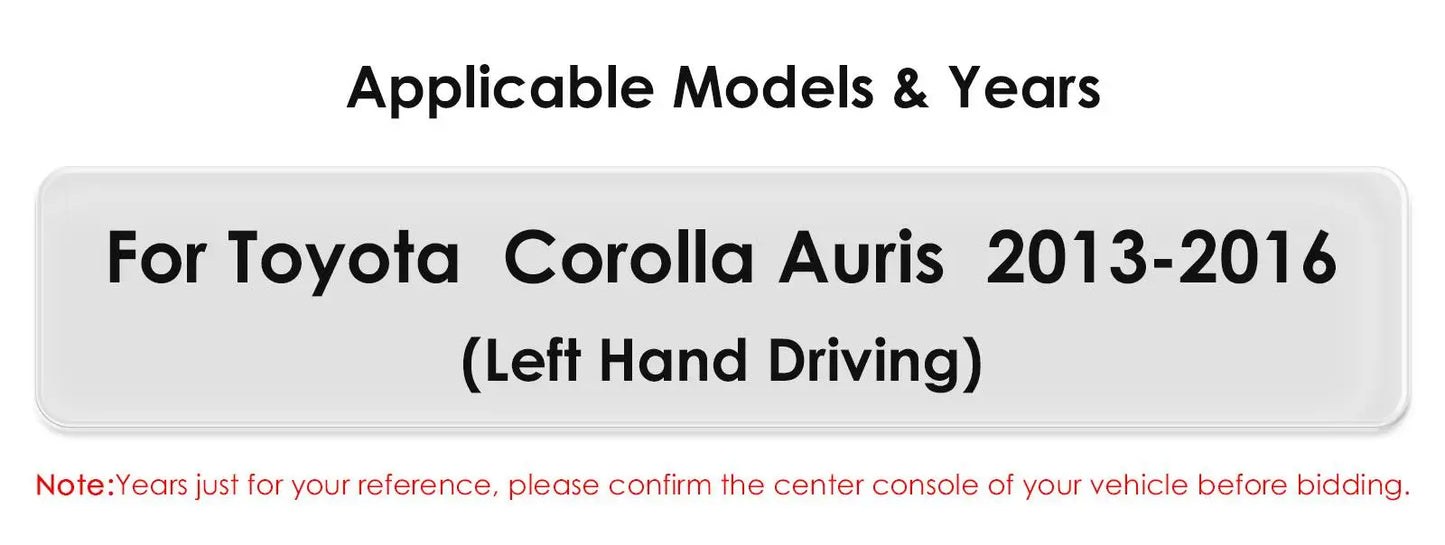 10.1" Android 14 Radio Car Multimedia 2 Din Wireless Carplay Android Auto for Toyota Corolla Auris 2013-2016 (Left Hand Driving)