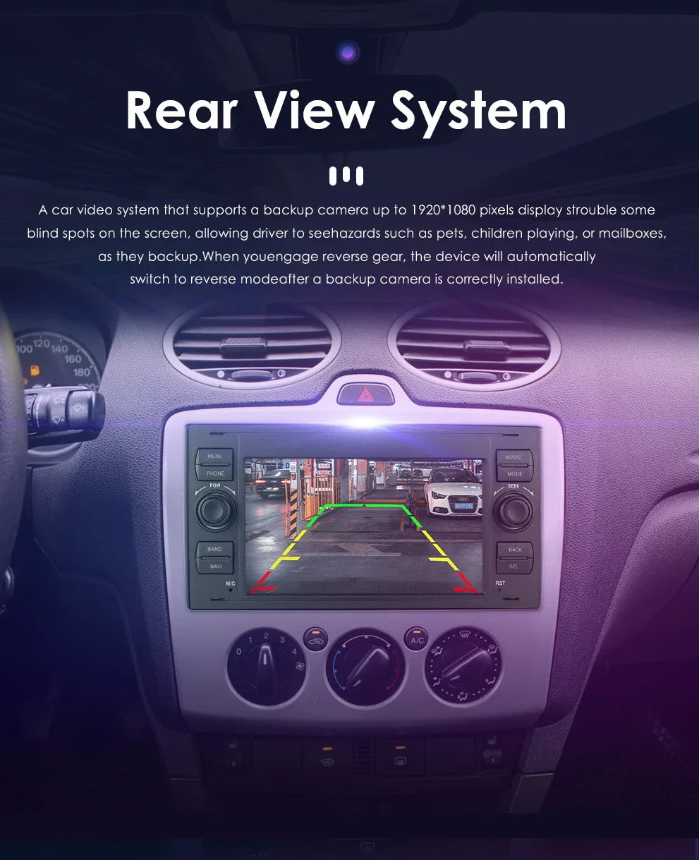 2din Carplay Android Car Radio Multimedia Player for Ford Mondeo Fiesta S-max Focus Galaxy Transit Fusion Connect Kuga GPS NOCAN