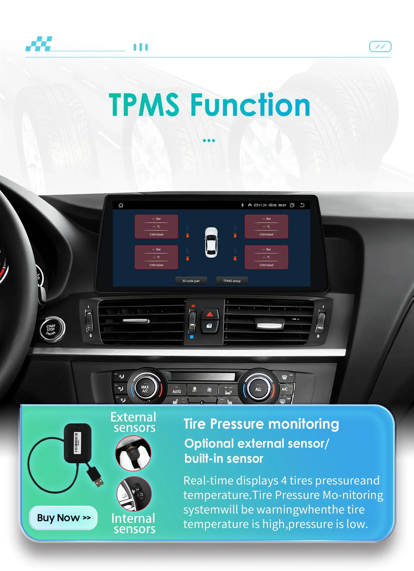 10.25" Wireless Carplay Android Car Radio Multimedia Player for BMW X3 F25 2011-2016 X4 F26 CIC NBT 2din GPS DSP BT Navi 4G QLED