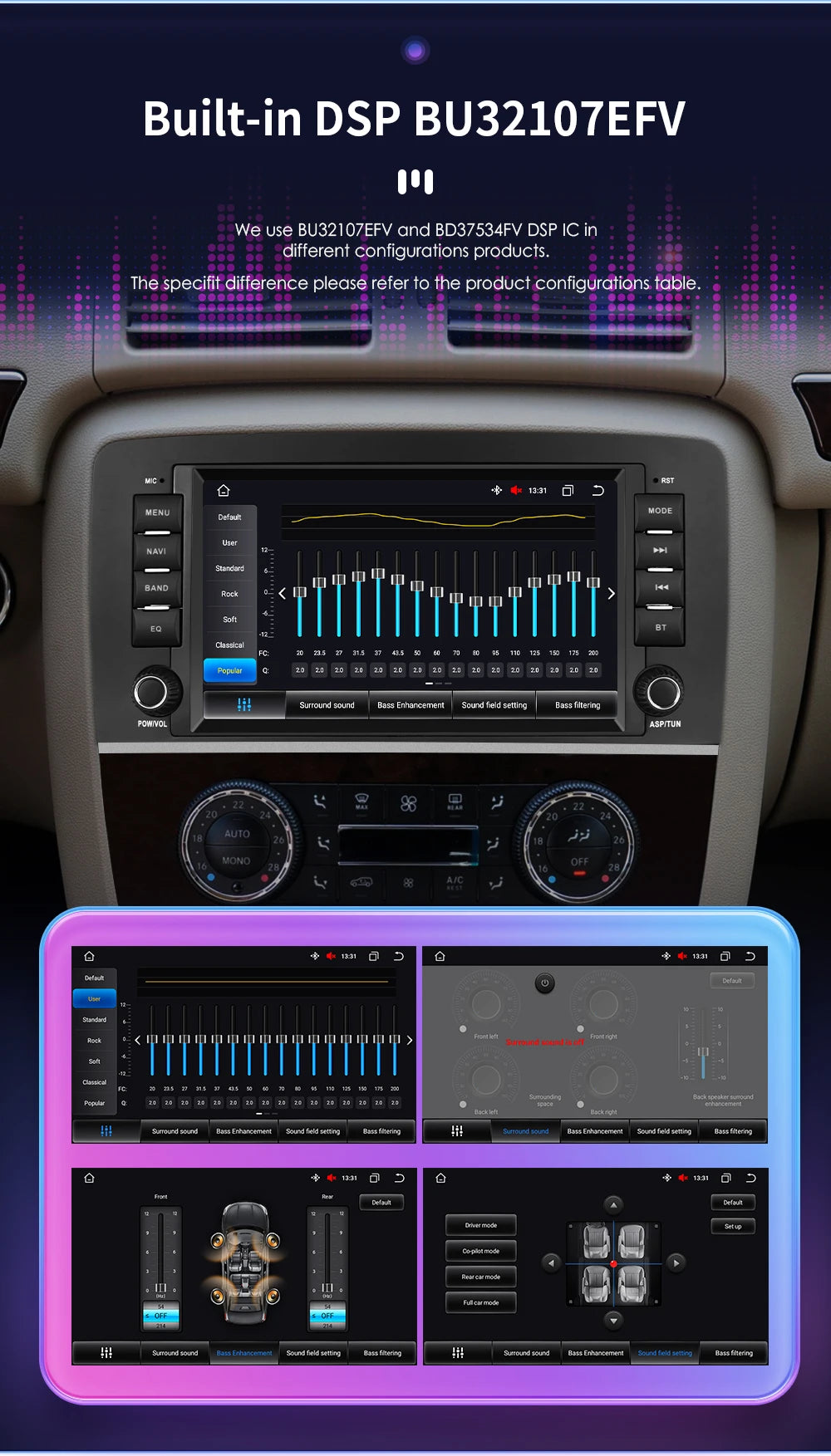 8" Android 14 Car Multimedia Player Wireless Carplay Android Auto for Mercedes Benz R-Class W251 R300 R280 R320 R350 2006-2012
