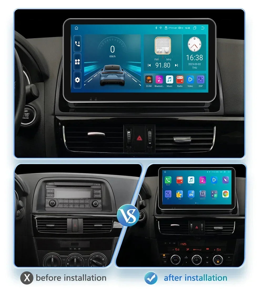 10.33'' Android 13 Car Multimedia Player for Mazda CX5 CX-5 2012-2015 Carplay 2 Din Autoradio GPS Navigation BT RDS 4G Head Unit