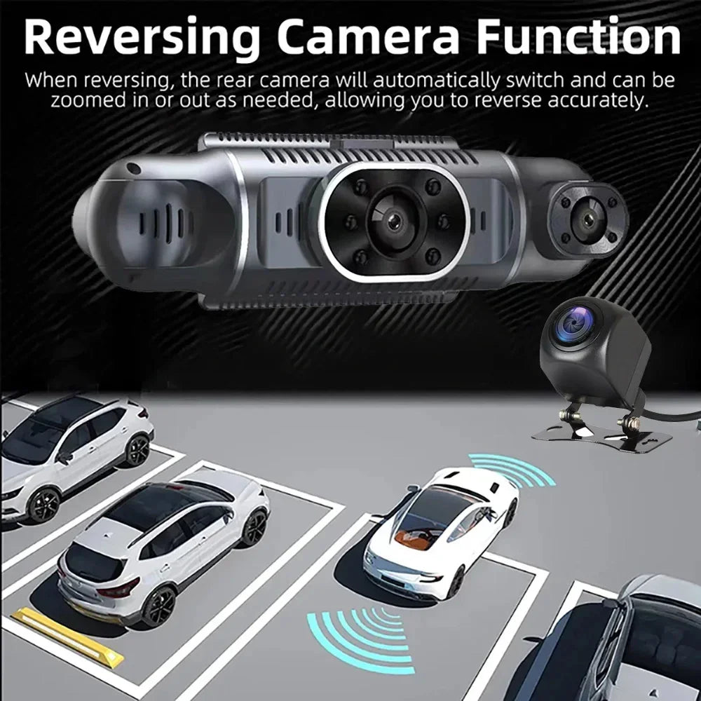 4 Channel 1080P Dash Cam for Cars WIFI GPS 360° Video Recorder Rear View Camera Car DVR 24H Hardware Kit  Assecories