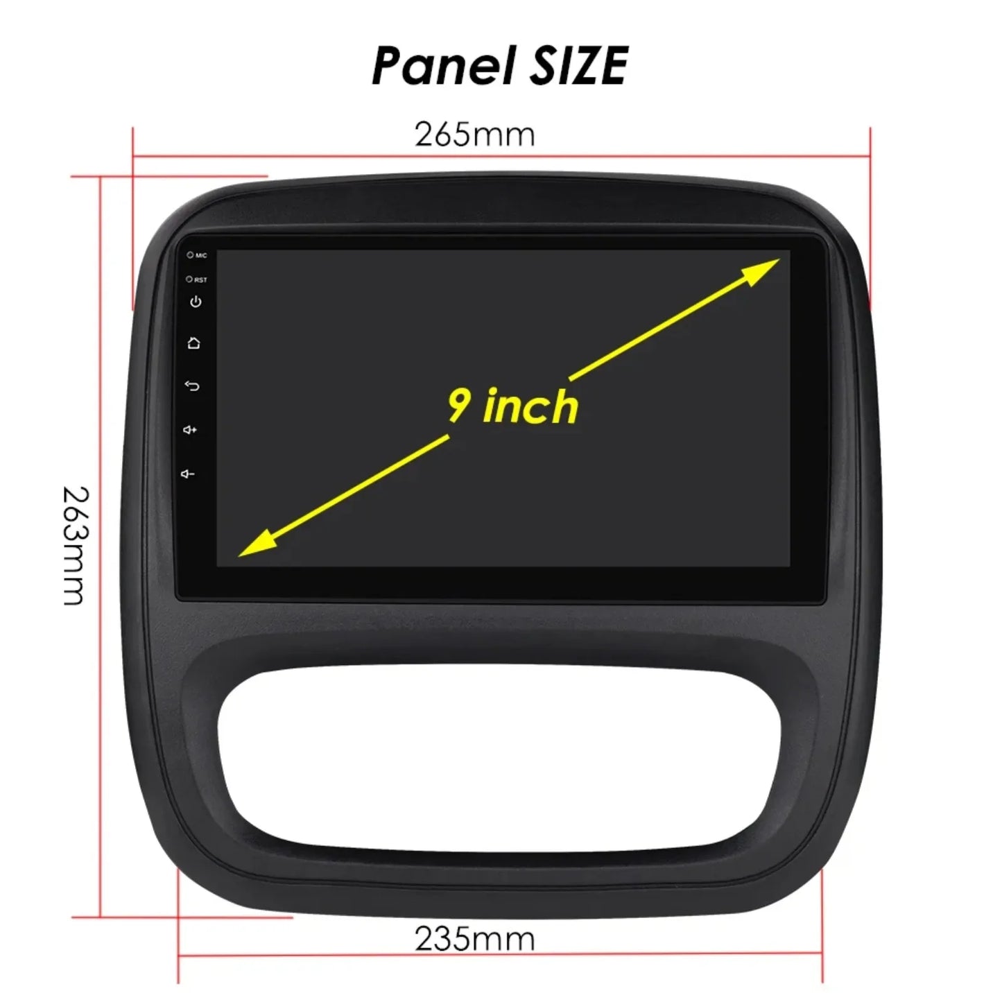 9" Wireless Carplay Android Auto Car Radio for Renault Trafic 3 Opel Vivaro B Multimedia Player GPS Navigation Stereo RDS DSP 4G