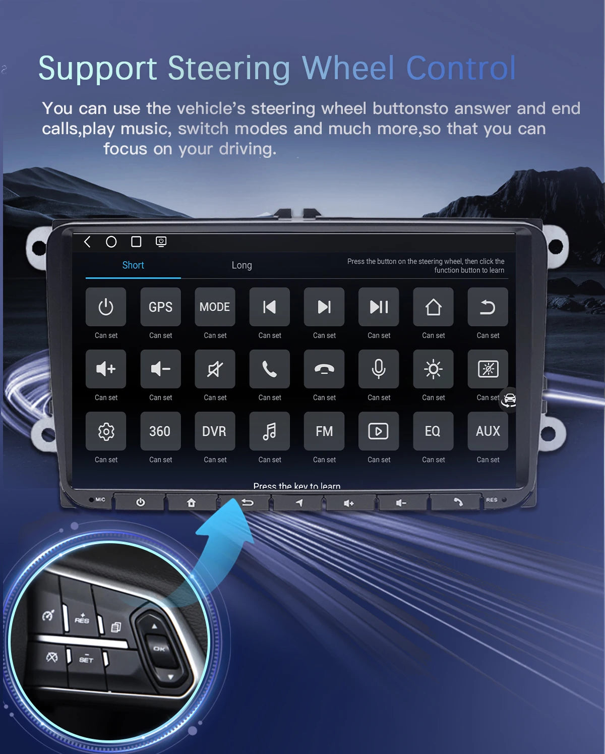 Android 14 For VW Passat B6 B7 CC T5 Amarok Volksagen Skoda Octavia2 Tiguan Seat Leon 2 Golf 56 Radio Multimedia Screen Carplay