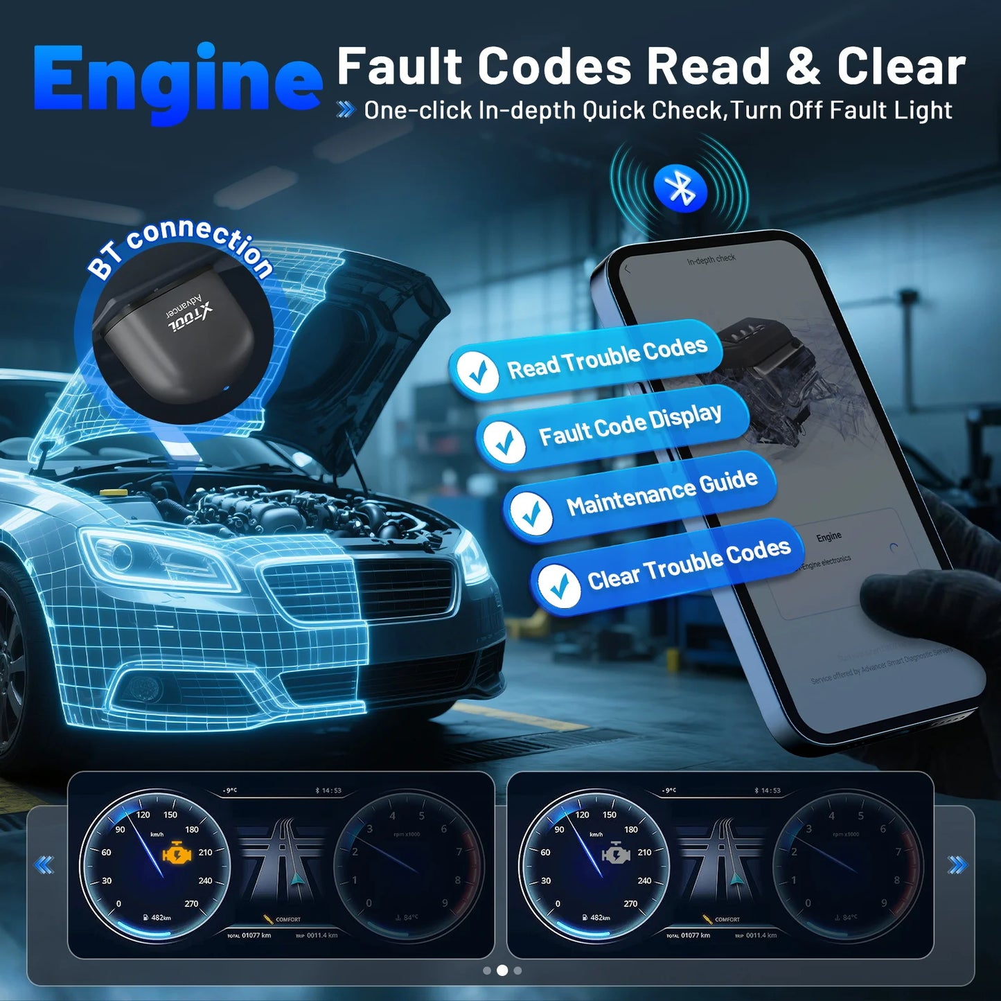 XTOOL AD20Pro Obd2 Scanner Car All System Scan Obd 2 System Diagnostic Tool OBD2 Bluetooth Scanner Code PK ELM327