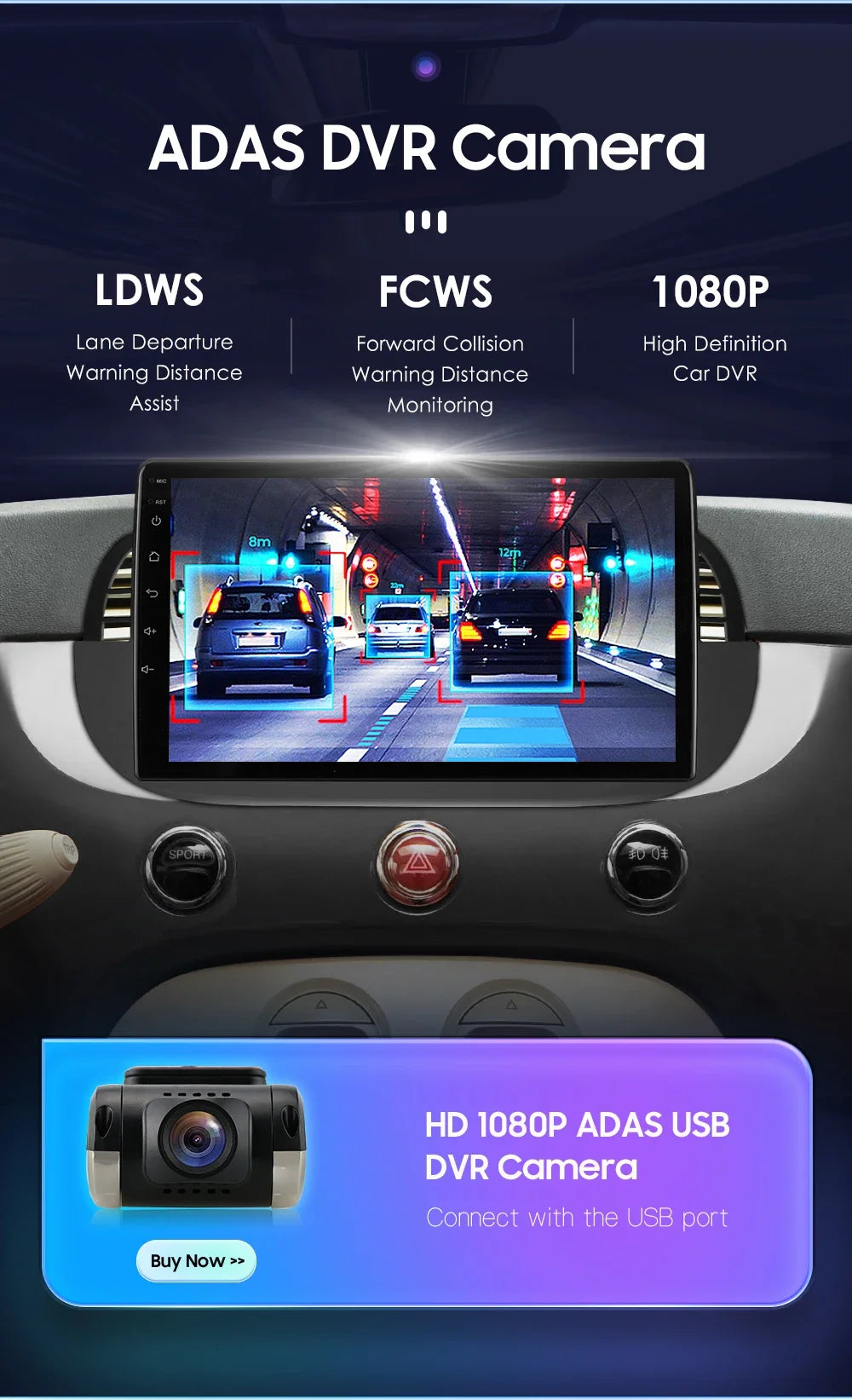 8 Core Android 13 Auto Car Radio Carplay for FIAT 500 2007-2014 Multimedia Video Player Stereo GPS Navi BT SWC RDS DSP 4G NO DVD