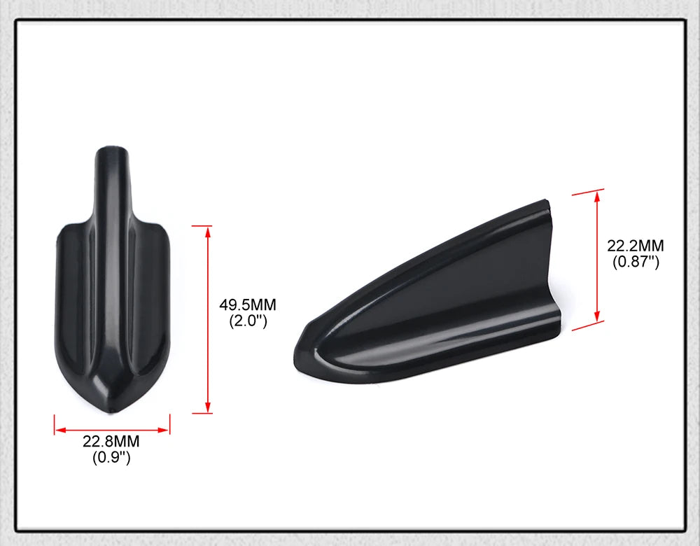 UV-protected & weatherproof 6pcs Black Car EVO-Style PP Roof Shark Fins Spoiler Wing Kit Vortex Generator PQY-WSS11