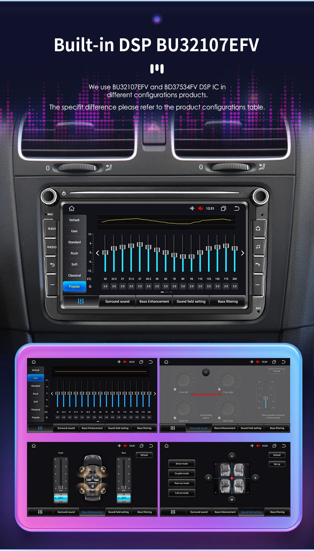8'' 2Din Car Radio Android 13 for Volkswagen Golf 5 6 Polo Passat B6 B7 CC Skoda Jetta Universal Muiltmedia Carplay 4G Wifi GPS