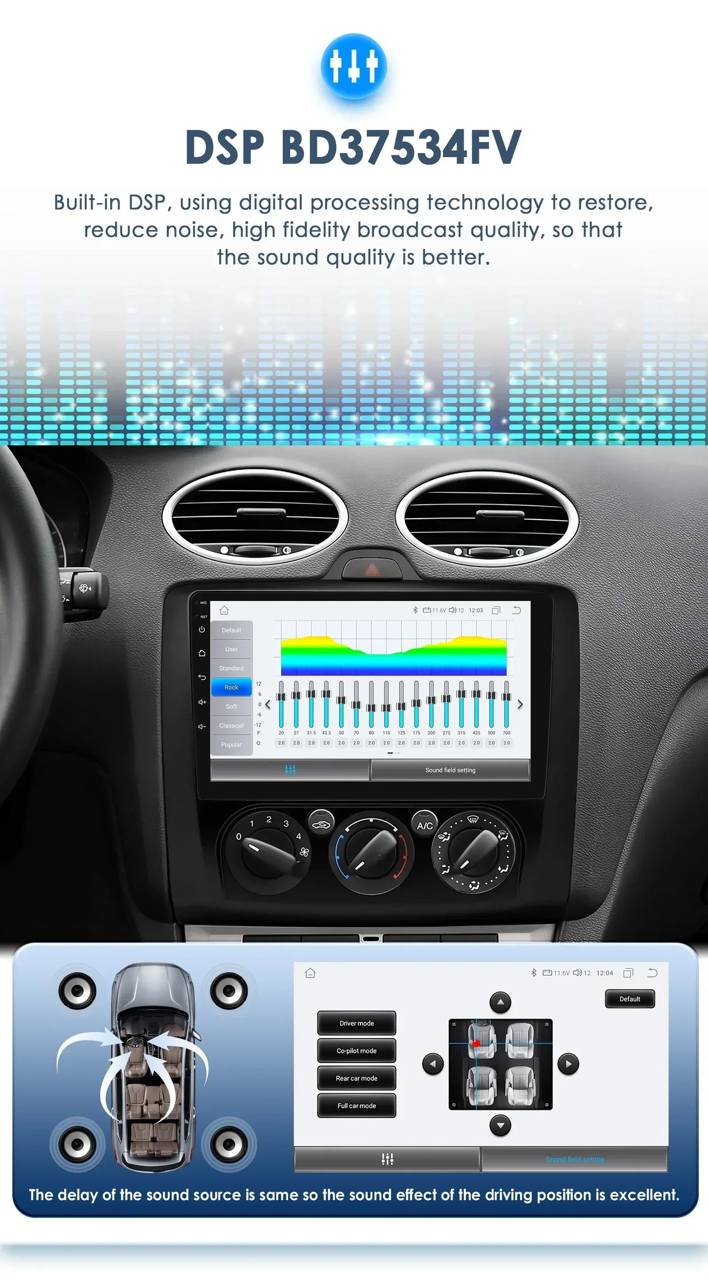 Android 13 Wireless Carplay for Ford Focus Exi MT 2 3 MK2 MK3 2004-2011 9" Car Radio Multimedia Player GPS Navi BT DSP 4G Stereo