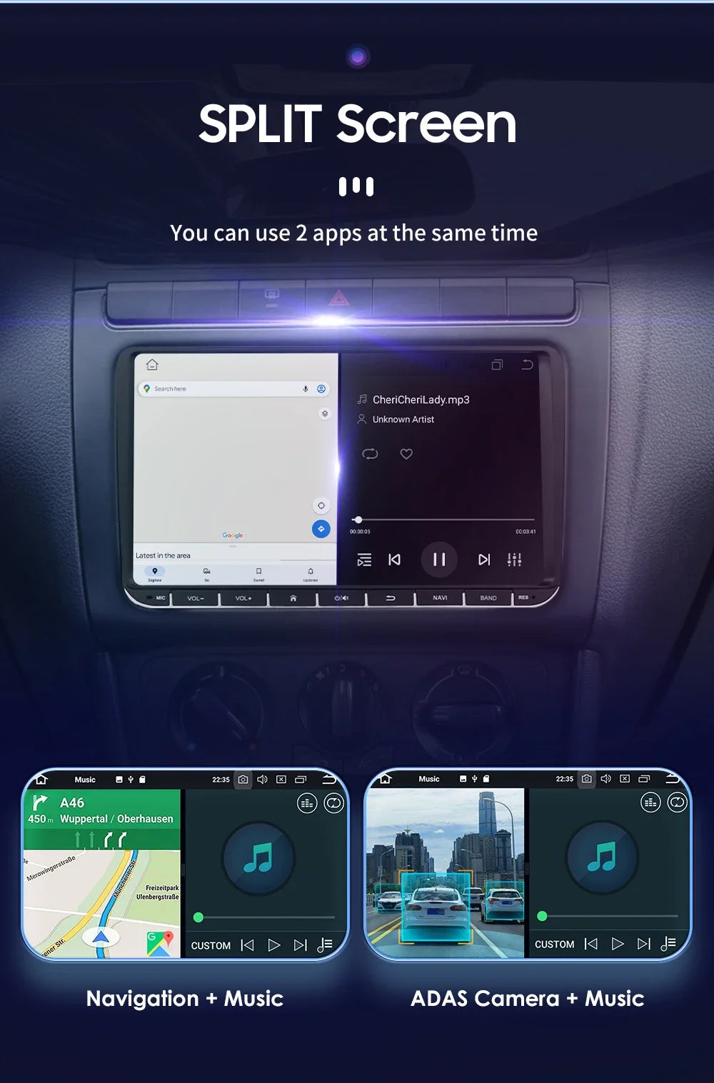 2 Din Carplay Android 14 for Volkswagen VW T5 Passat B6 Golf 6 5 Caddy Polo Touran Jetta Car Radio GPS Multimedia Player RDS BT