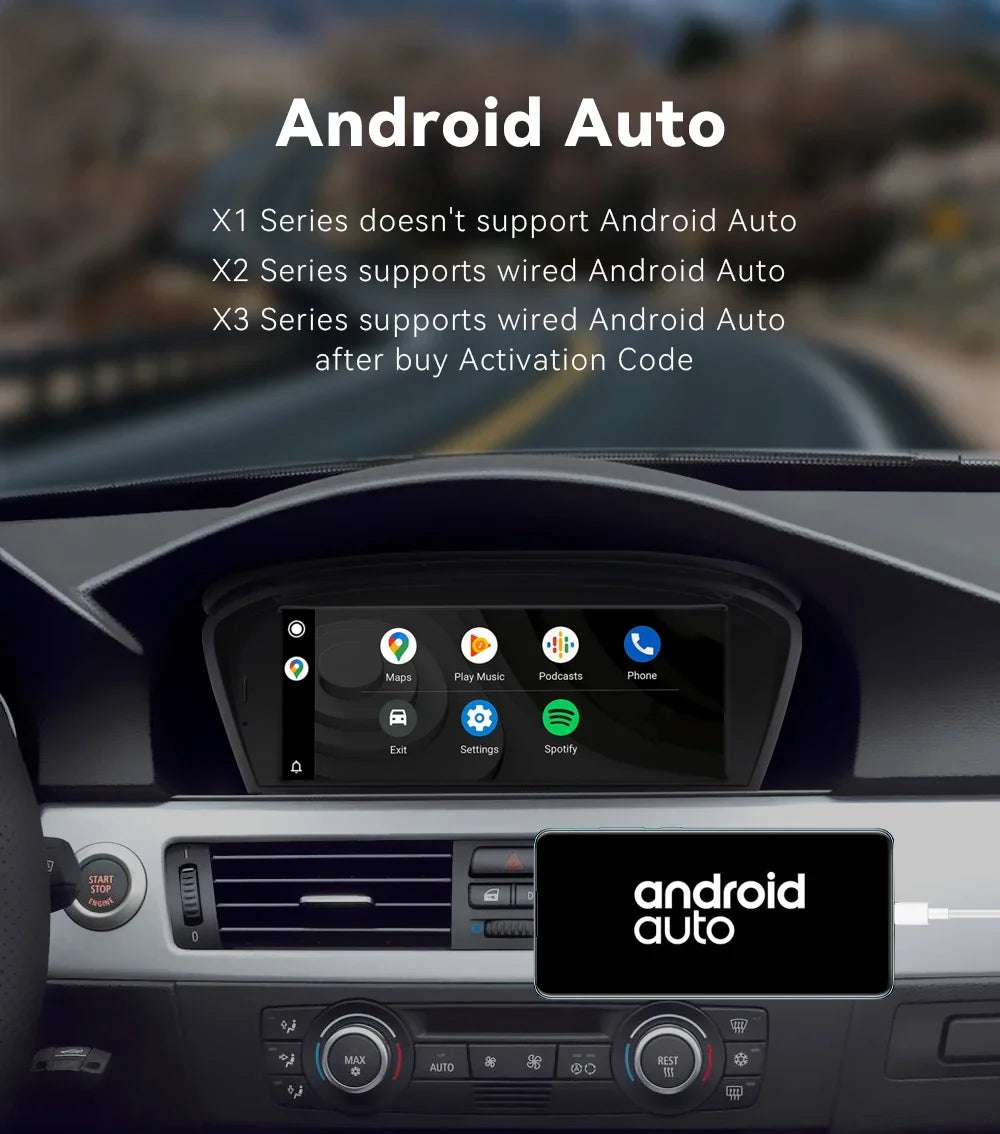 XONRICH 6GB 128GB Android 14 Car Radio For BMW 5Series E60 E61 E63 E64 E90 E91 E92 E93 CCC CIC Multimedia CarPlay GPS Navigation