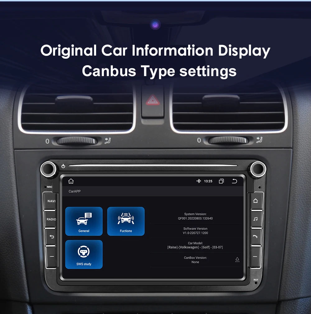 8'' 2Din Car Radio Android 13 for Volkswagen Golf 5 6 Polo Passat B6 B7 CC Skoda Jetta Universal Muiltmedia Carplay 4G Wifi GPS