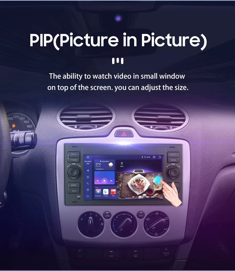 2din Carplay Android Car Radio Multimedia Player for Ford Mondeo Fiesta S-max Focus Galaxy Transit Fusion Connect Kuga GPS NOCAN