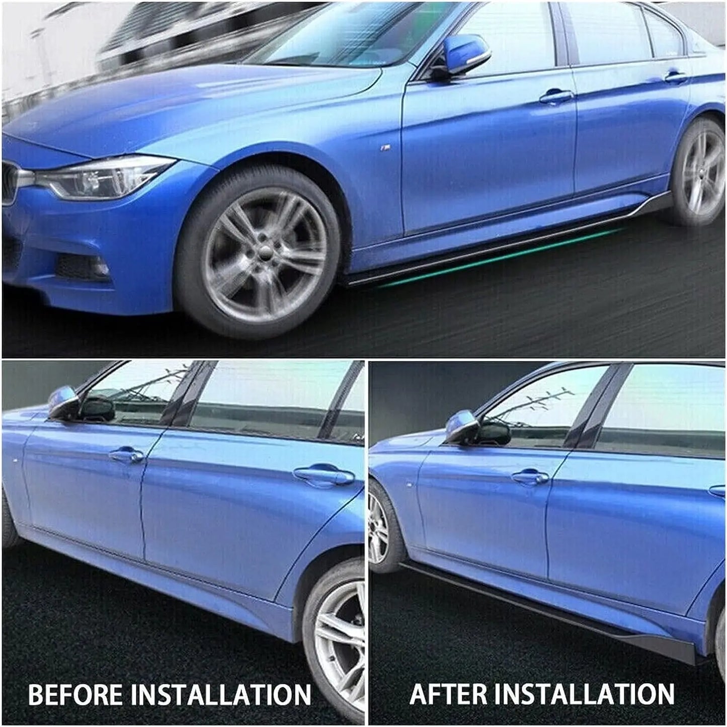 Universal Car Side Skirt 8 Pcs Winglet Splitters Lip Side Spoiler For BMW For Audi For VW For Honda For Benz