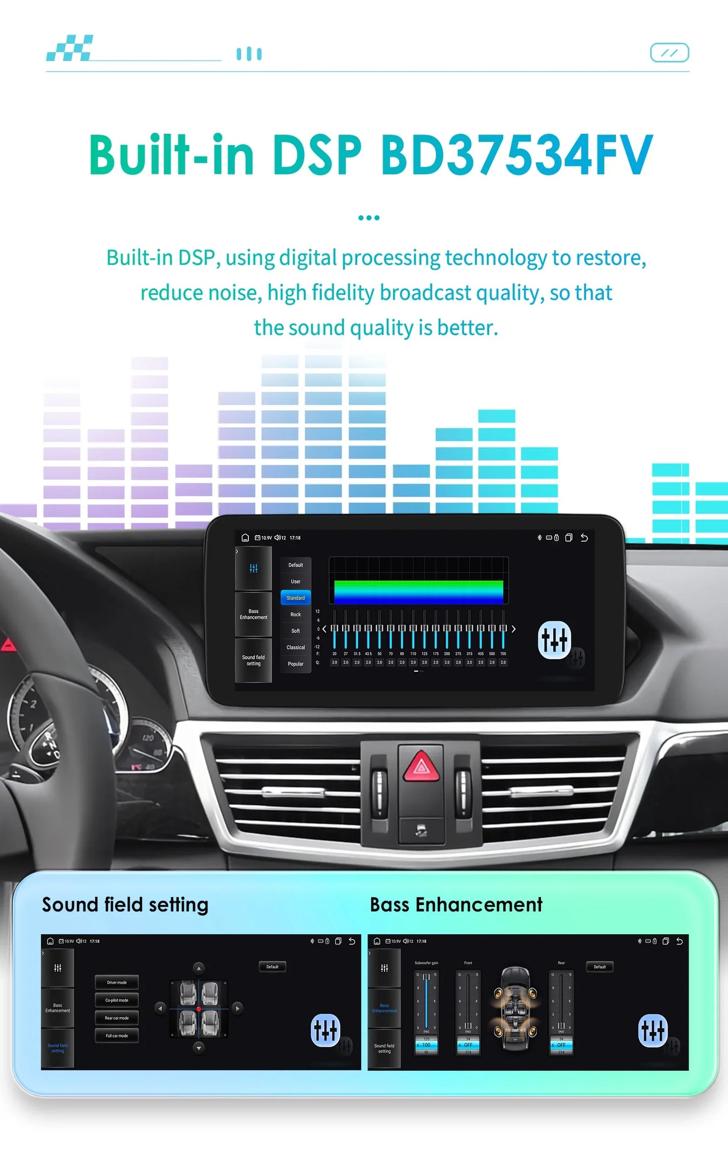 10.25" QLED for Mercedes Benz E-Class W212 E200 E230 E260 E300 S212 2009-2012 NTG 4.0 Carplay Android Car Multimedia Player DSP