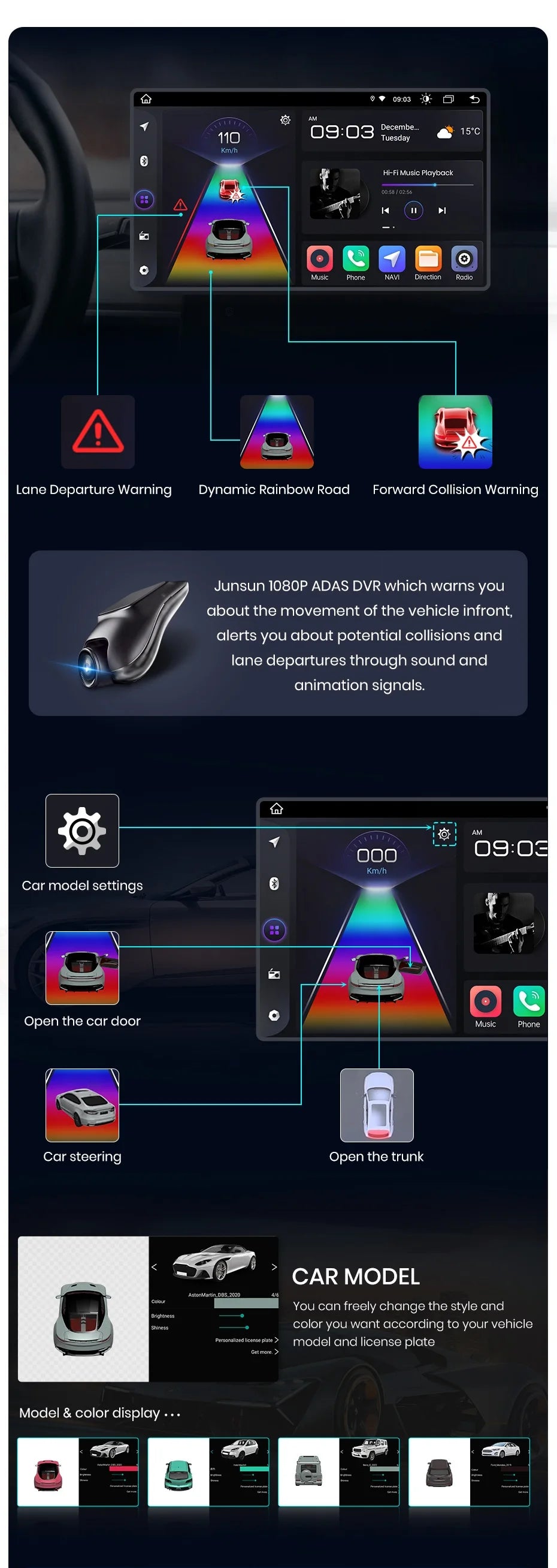 Junsun Android wireless CarPlay Auto Car Radio For Volkswagen Passat B6 B7 CC 2010-2015 Intelligent Systems DSP GPS FM BT SWC