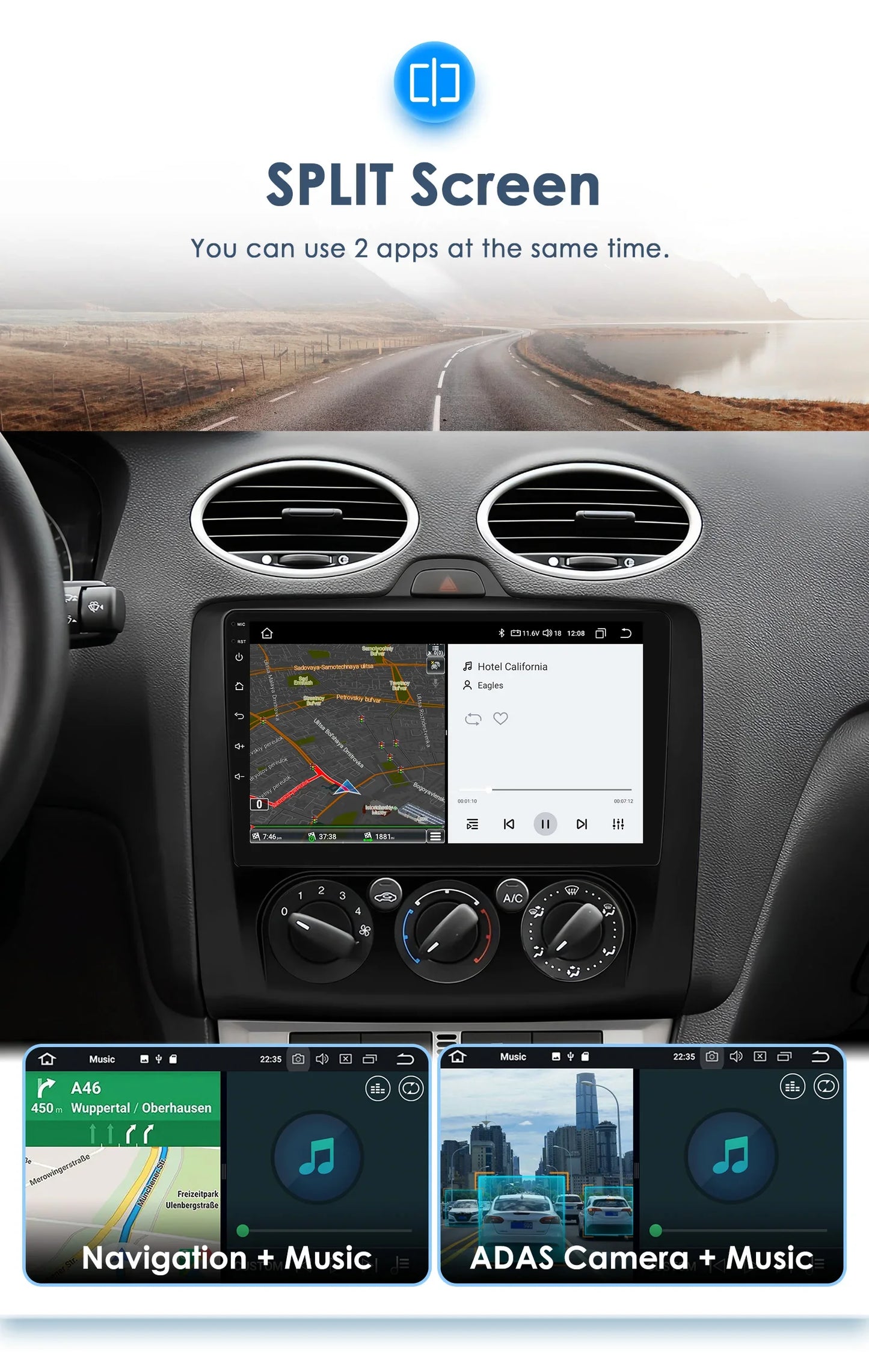 Android 13 Wireless Carplay for Ford Focus Exi MT 2 3 MK2 MK3 2004-2011 9" Car Radio Multimedia Player GPS Navi BT DSP 4G Stereo