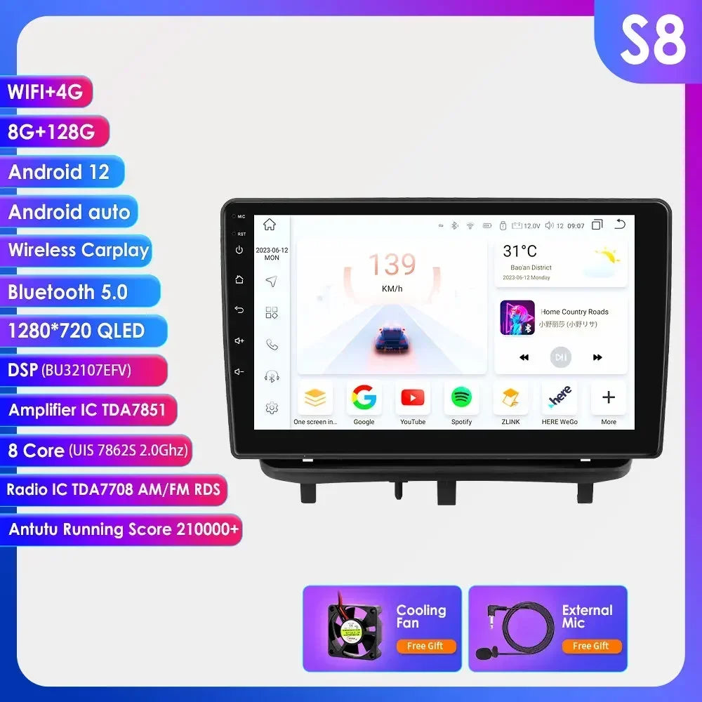 Android 13 Wireless Carplay Auto Car Multimedia Player Car Radio Player Stereo for OPEL CORSA D 2007 2008 2009 2010 2011 2012