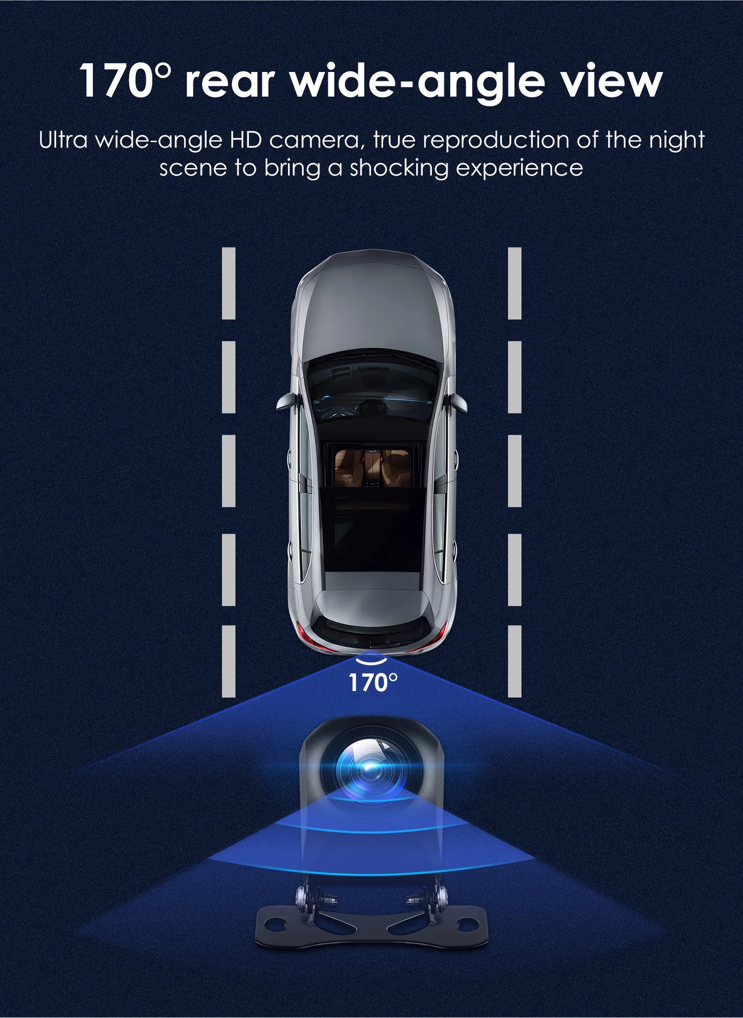 Hizpo 720P 1080P AHD Rear View Camera 140 ° 150 ° 170 ° Wide Angle Waterproof Night Vision Universal Reverse Parking Assistance